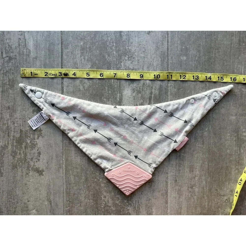 BooginHead Teether Bib with Attached Silicone Teething Tip NEW Boho Baby Girl